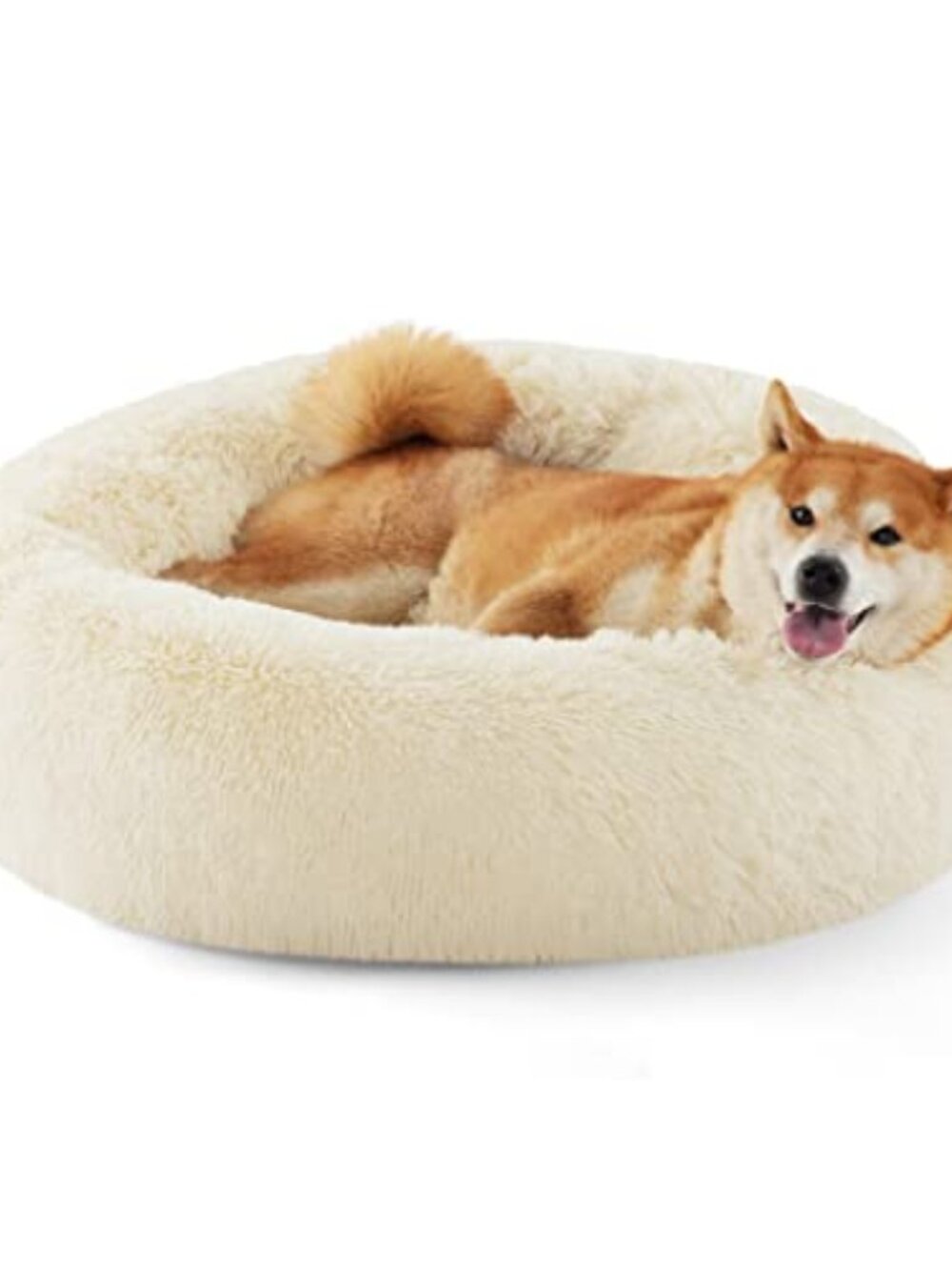 New Calming Dog Bed for Medium Dogs - Donut Washable Medium Pet Bed, Anti-Slip